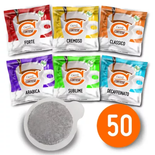 Caffé Cortese Degustazione E.S.E. POD  44 mm kávépárna (kóstolócsomag) 50 db 