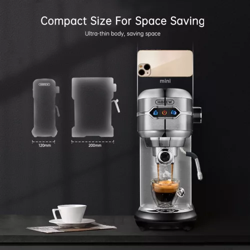 HiBREW H11 inox, félautomata, karos, 2in1 kávéfőző