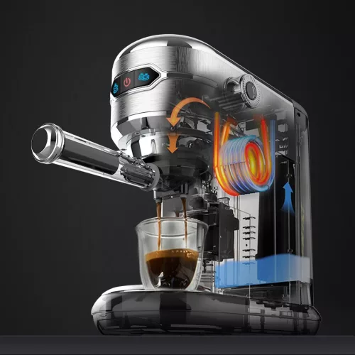 HiBREW H11 inox, félautomata, karos, 2in1 kávéfőző