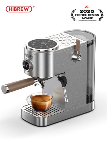 HiBREW H13 58mm, kijelzős, karos kávéfőző, dupla fűtőegységgel (ezüst)