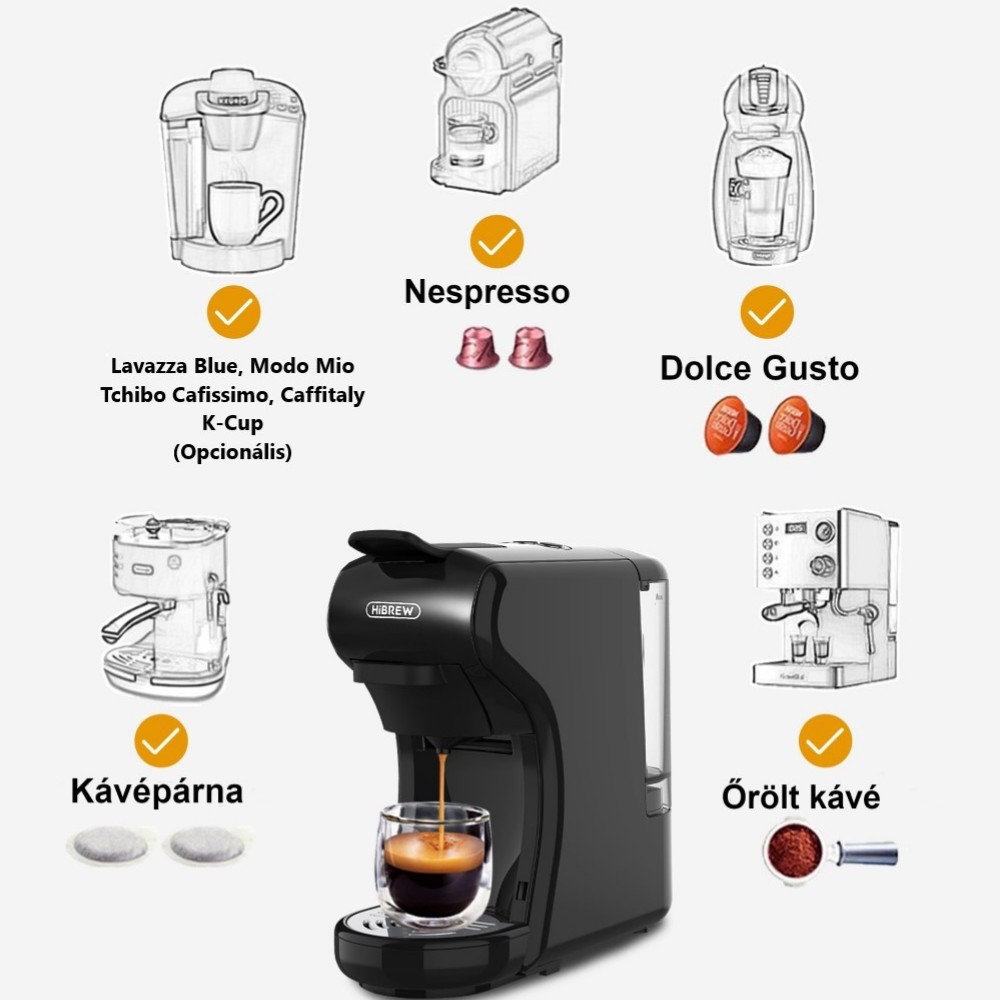 HiBREW H1A multikapszulás kávéfőző Hot/Cold (fehér) - HiBREW