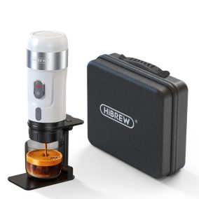   HiBREW H4A Premium 3in1 fehér, hordozható kávéfőző táskával és állvánnyal 