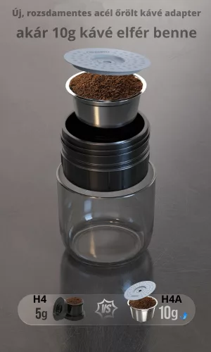HiBREW H4A Premium 3in1 fehér, hordozható kávéfőző táskával és állvánnyal 
