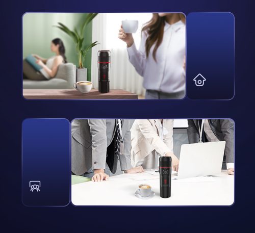 HiBREW H4 Basic 3in1 multikapszulás, hordozható szivargyújtós, USB-s kávéfőző (fekete)