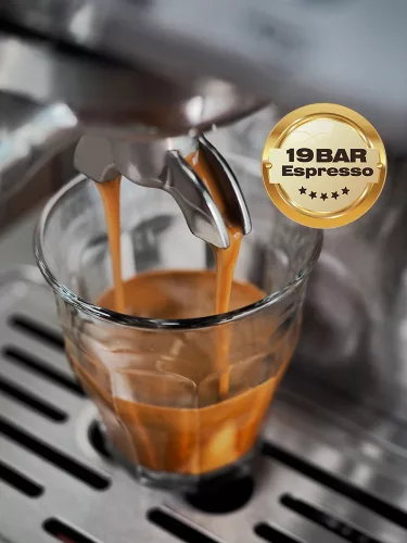 HiBREW H10A félautomata, 58mm, kijelzős, karos kávéfőző