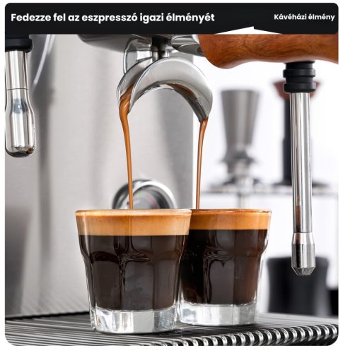 HiBREW H21 professzionális eszpresszógép – tripla fűtőegység, dupla szivattyú
