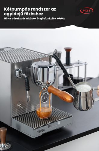 HiBREW H21 professzionális eszpresszógép – tripla fűtőegység, dupla szivattyú