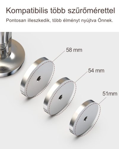 HiBREW T1 Rugós Tamper 51-54-58 mm