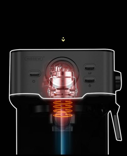 Újracsomagolt HiBREW H5 20 Bar félautomata (karos) kávéfőző hőmérséklet mérővel