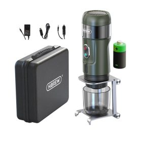   Újracsomagolt HiBREW H4B Premium 3in1 akkumulátoros, hordozható kávéfőző táskával és állvánnyal 