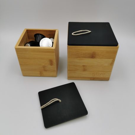 Bambusz tároló doboz készlet fedéllel Five®