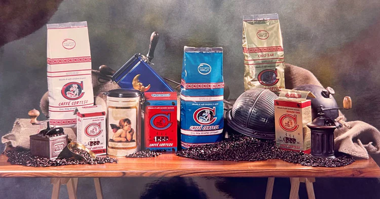 Caffé Cortese régi csomagolások