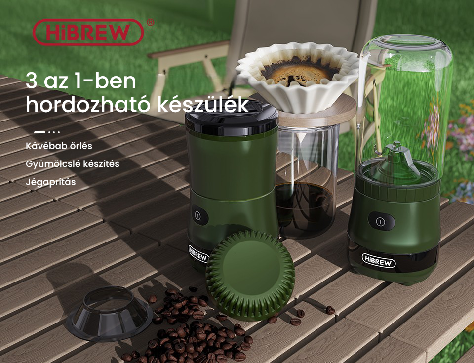 HiBREW G2 3in1 hordozható turmix és kávédaráló