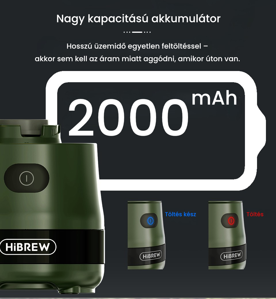 HiBREW G2 akkumulátoros daráló