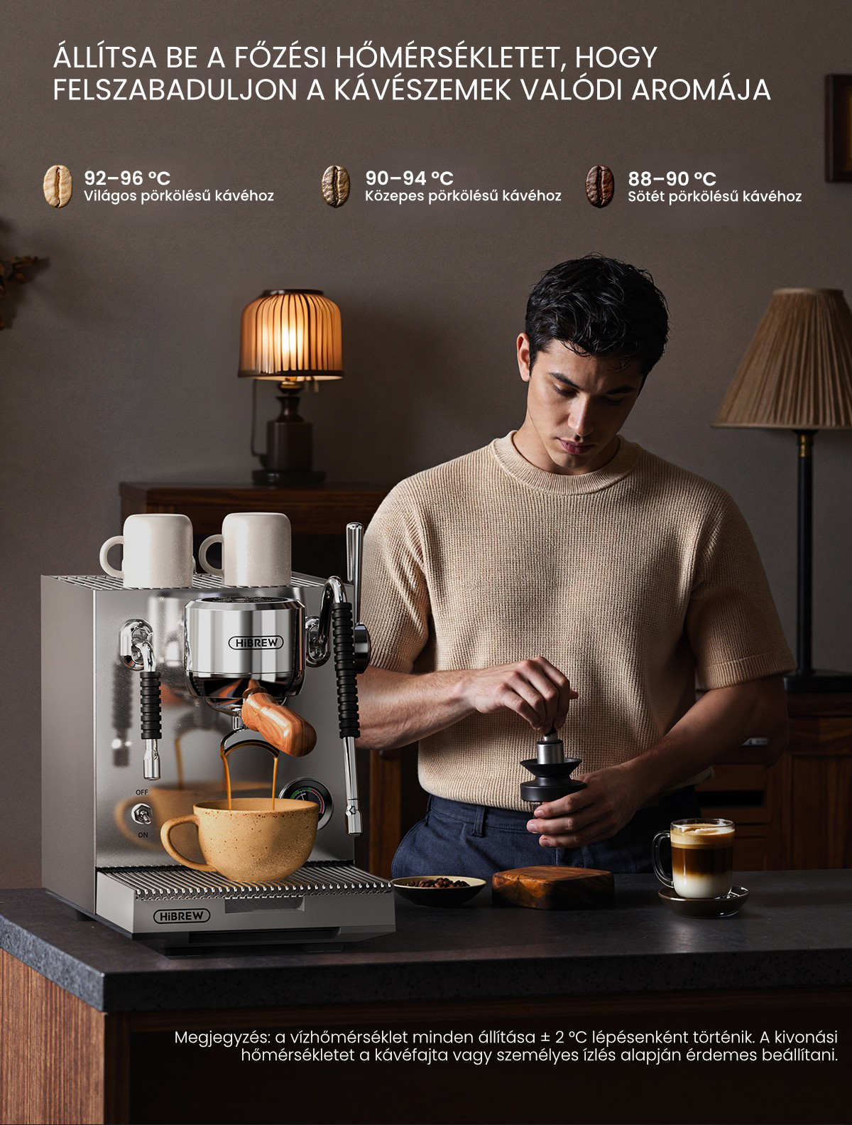 HiBREW H21 hőmérséklet