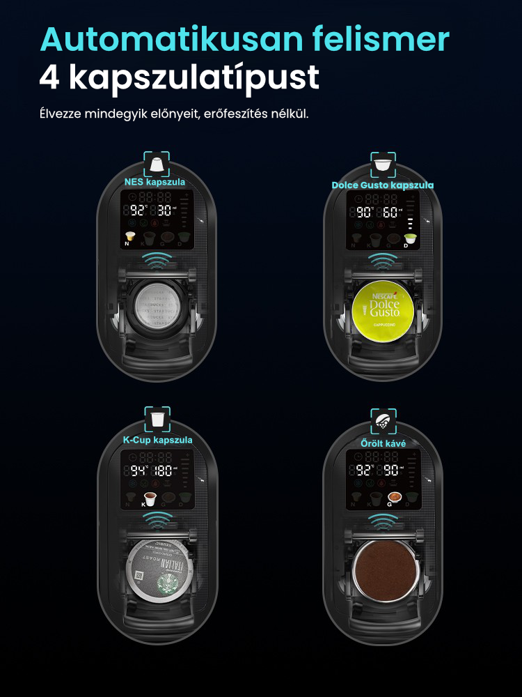 HiBREW H6 felismerhető kapszulaadapter típusok